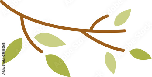 Tree branch flat icon Bird nest