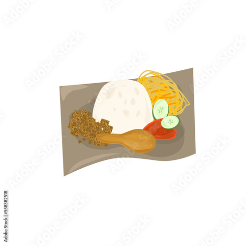 Nasi campur illustration photo