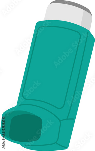 Portable inhaler flat icon Treatment of asthma symptoms