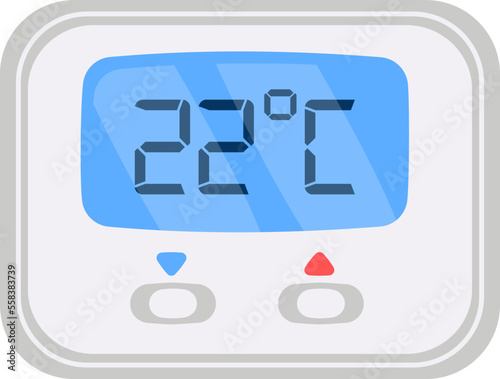Thermostat display flat icon Electric screen