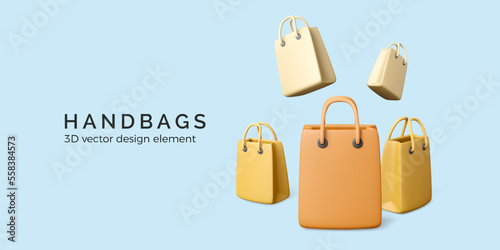 Yellow and orange shopping bags