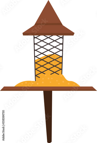 Metal birdhouse flat icon Feeder for birds