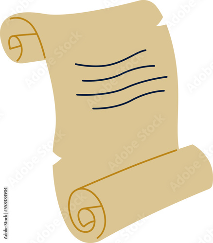 Parchment flat icon Old stationery