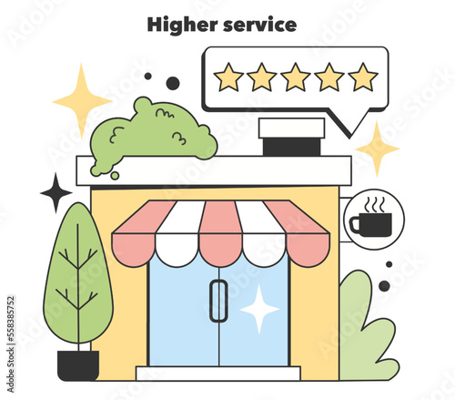 Higher service as a positive aspects about starting and developing