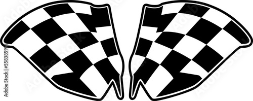 racing flag icon flat vector