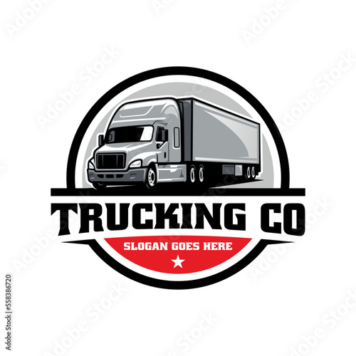 trucking company illustration logo vector