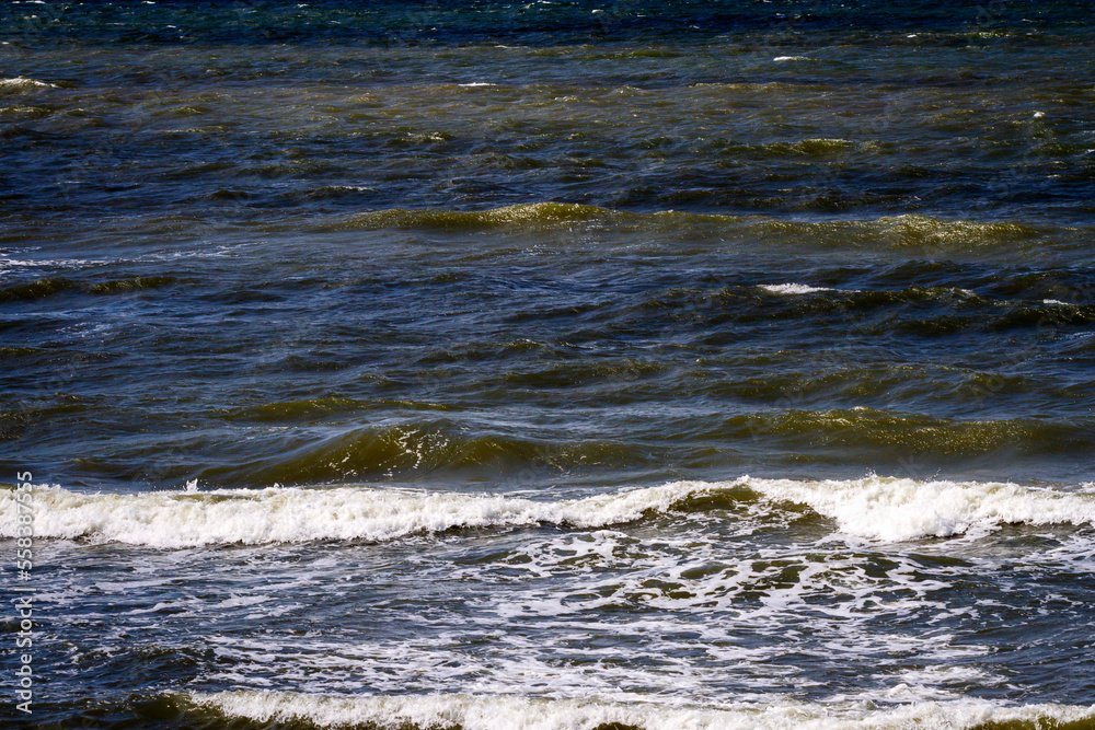 Baltic Sea waves background