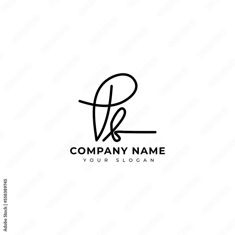 Pb Initial signature logo vector design