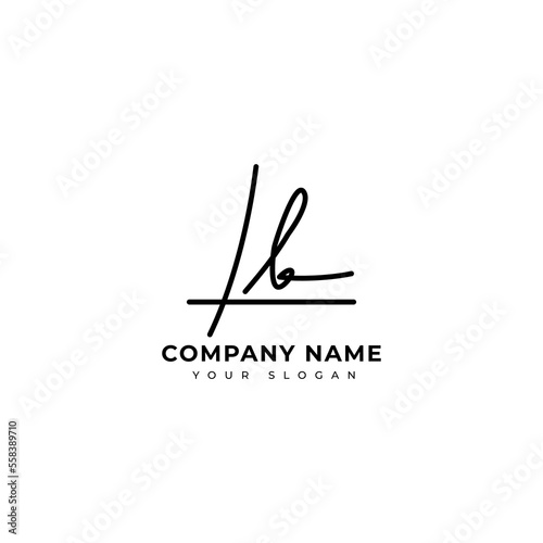 Lb Initial signature logo vector design