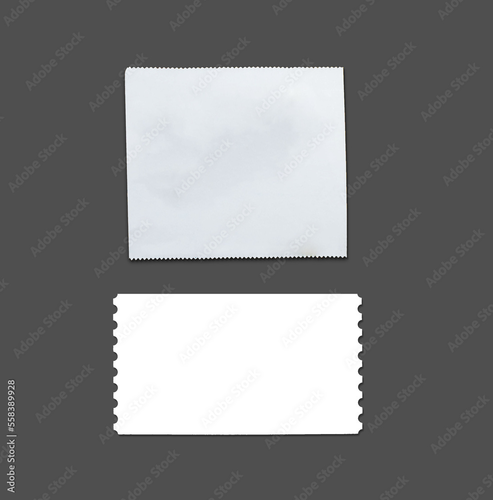 White blank stamp isolated for design