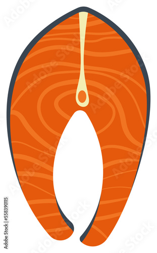 Salmon flat icon Allergen food