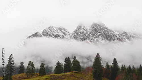 Timelapse of Alps in Grainau, Garmish, Germany
