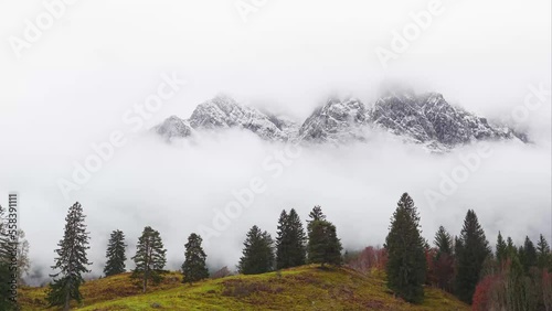 Timelapse of Alps in Grainau, Garmish, Germany