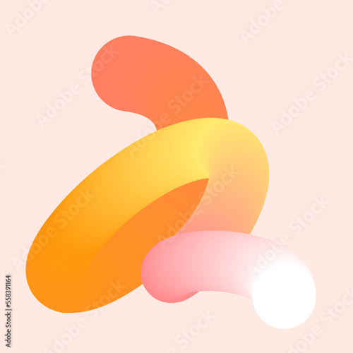 3d abstract colorful twisted liquid shapes. Creative design elements. Modern gradient shapes elements for banner, background, poster, bruchure, web, flyer.   photo