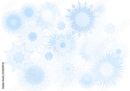 snowflakes on  white background