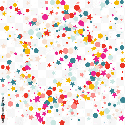 Rainbow Round Flying Vector Transparent