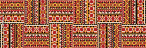 Seamless ethnic oriental ikat pattern,fabric,embroidery.Mexican pattern.decorative colored tiles.latin african.indian fabric.Pekalongan.Wax Print.beautiful motifs.batik.ceramic tile.tile.ikat.vector