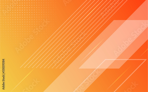 Abstract orange stripe shape with futuristic concept background