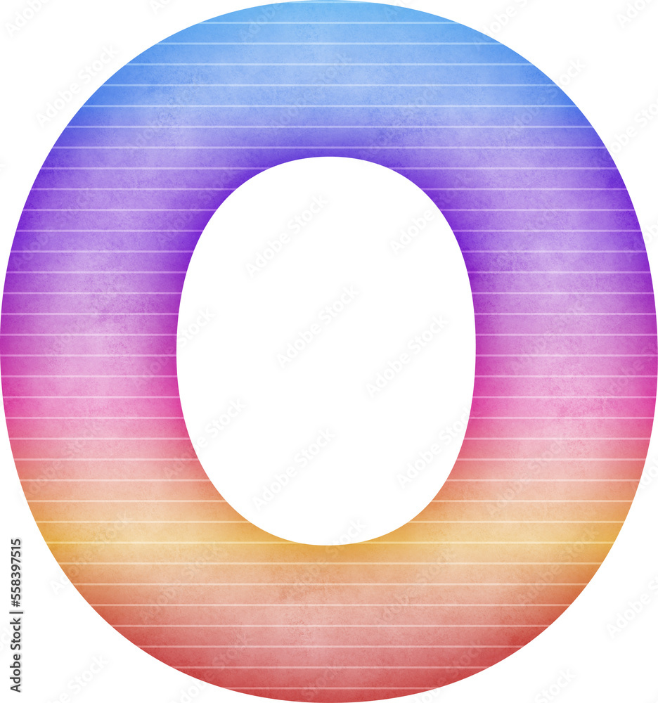 Uppercase Letter O Gradient colorful alphabet Uppercase Letter O Gradient colorful alphabet