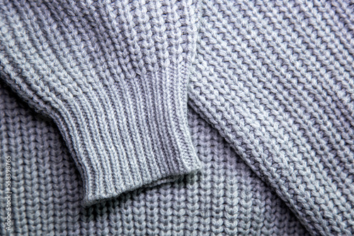 knitted wool texture grey color background 