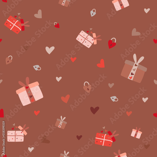 Valentine's Day Patterns & Cliparts. vector illustration