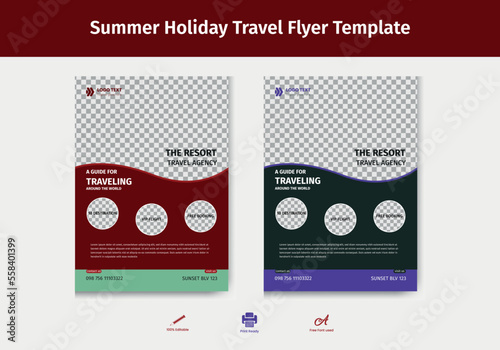 Summer Holiday Travel Flyer Template