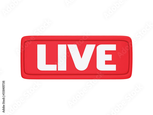 Live text with 3d vector icon cartoon minimal style illustration