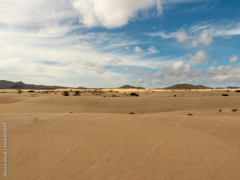 Dunes of Corralejo on the island of Fuerteventura