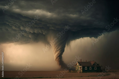 Storm Chaser's Nightmare: Severe Tornado Approaches House in Kansas as Hazardous Weather Poses Danger
