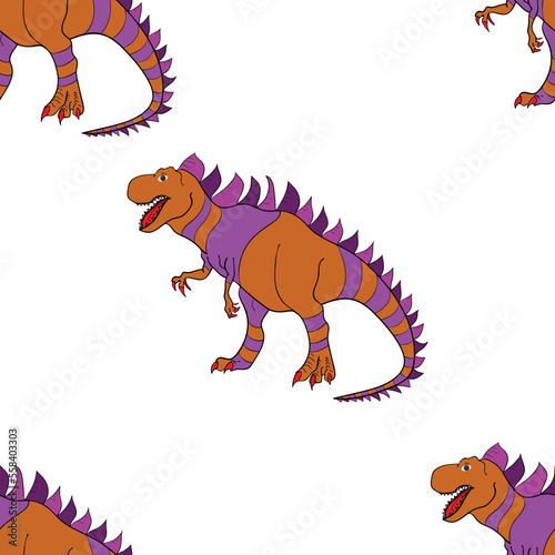 Seamless pattern with interesting doodles on colorfil background. illustration.