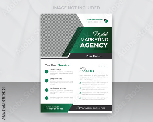 Corporate business company flyer template design