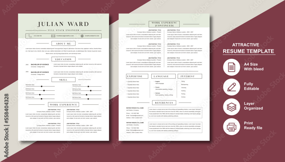 New professional resume template