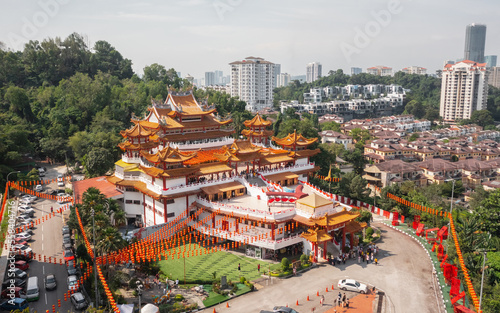 Aerial view of Thean Hou Temple in Kuala Lumpur