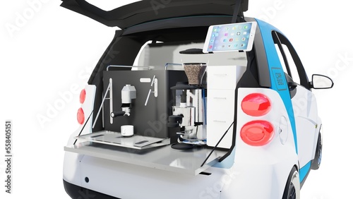 Smart Car With a coffee machine