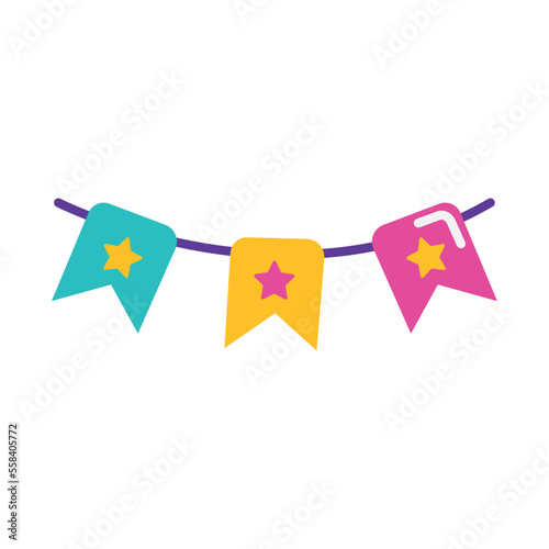 colorful pennants icon