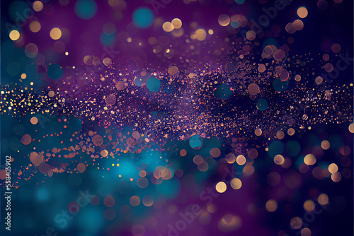 Violet and purple Shiny Magic Sparkles and Glitter Background. Elegant Violet and purple abstract Background Shimmer, Luxury Holiday Backdrop Mock Up for Product Display, Generative Ai Image
