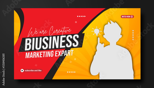 Modern YouTube thumbnail and gaming  thumbnail or Corporate YouTube cover and web banner template