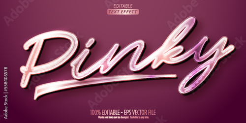 Rose gold text effect, editable stylish text style	
