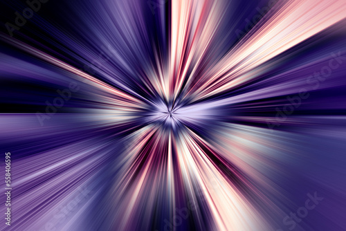 Abstract radial zoom blur surface in dark lilac, gray and burgundy tones. Gloomy spectacular background with radial, radiating, converging lines. 