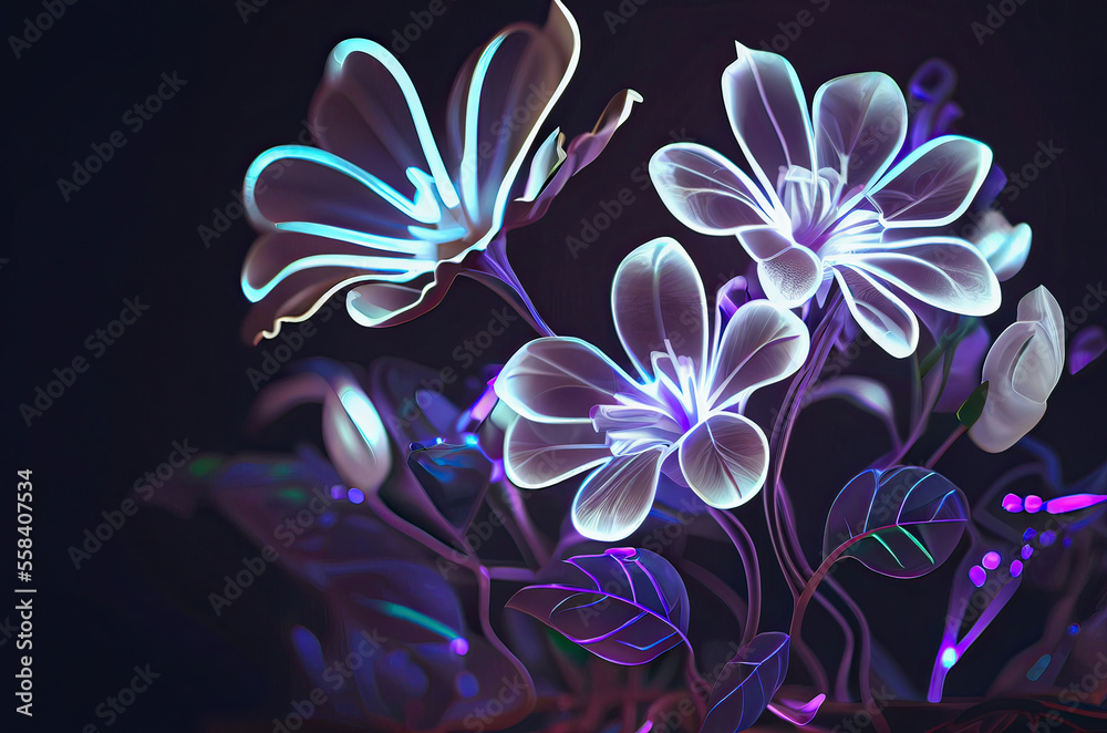 glowing flower,background with flower,abstract flower background