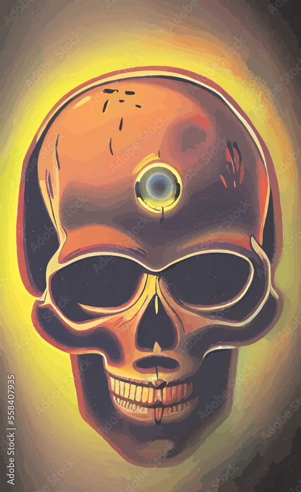 illustration of a human skull illustration of a human skull