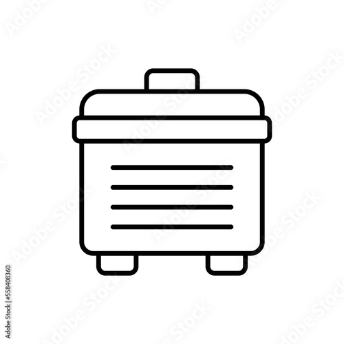 rice cooker icon. outline icon