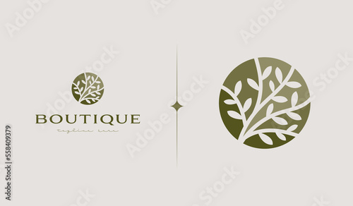 Leaf Plant Flower Monoline. Universal creative premium symbol. Vector sign icon logo template. Vector illustration