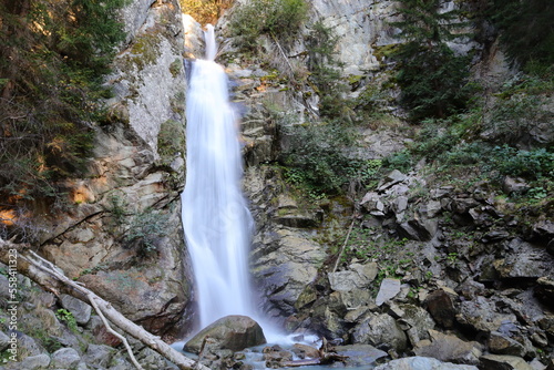 View on the Dard Waterfall juste next to the city of Chamonix. photo