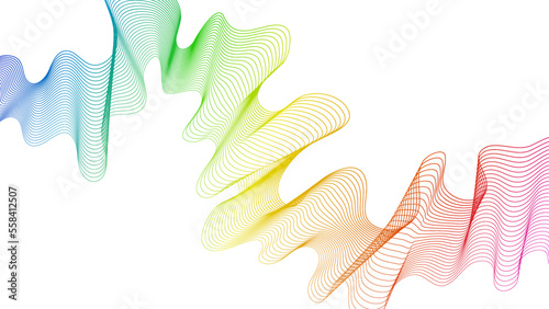 Abstract backdrop with wave gradient lines