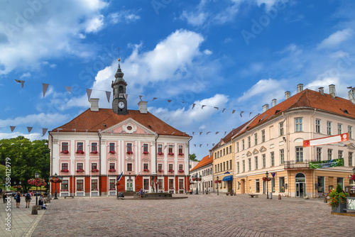 Fotografie, Tablou Town hall square, Tartu, Estonia