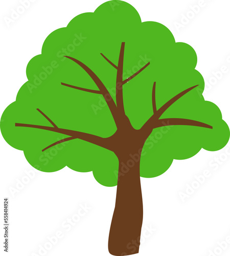 Trees illustration. Nature or healthy lifestyle topic.
