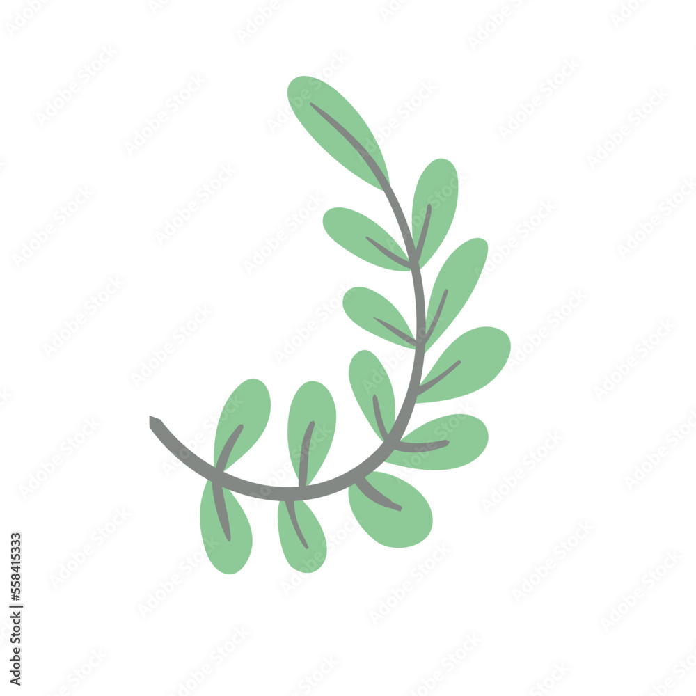 small tropical leaves