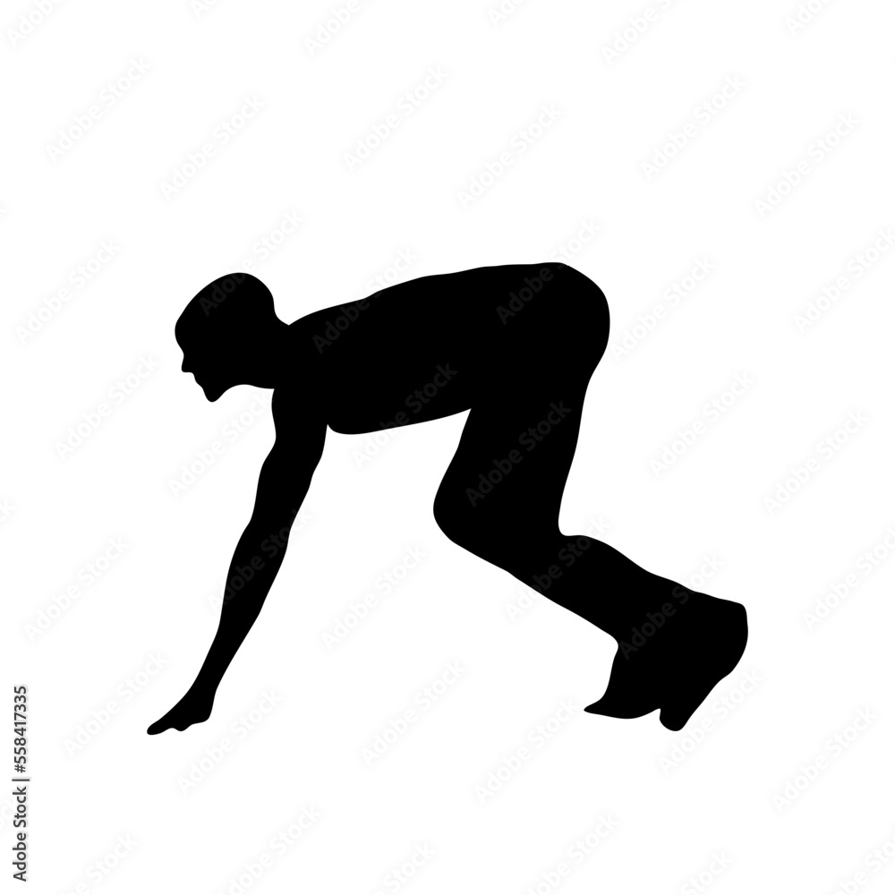silhouette of a running person silhouette of a running person