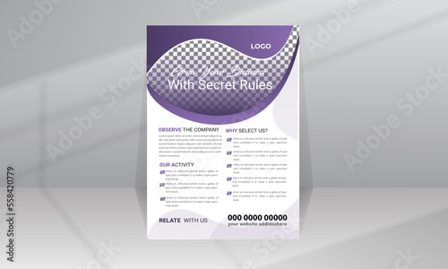 Creative Business Agency poster, Corporate Business Flyer template for Multipurpose.